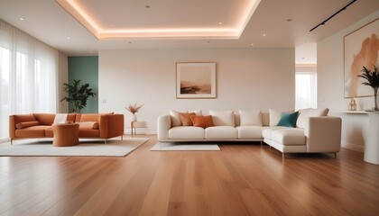 Fototapeta premium white and gold theme modern interior design