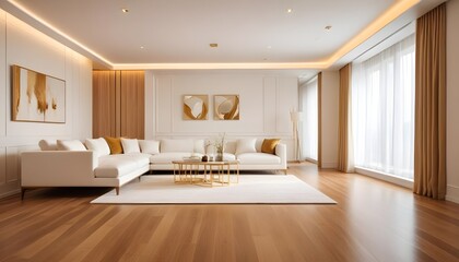 white and gold theme modern interior design