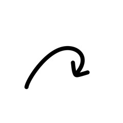 Hand drawn vector arrows doodle