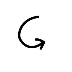 Hand drawn vector arrows doodle