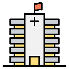 Hospital building icon
