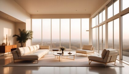 white and gold theme modern interior design