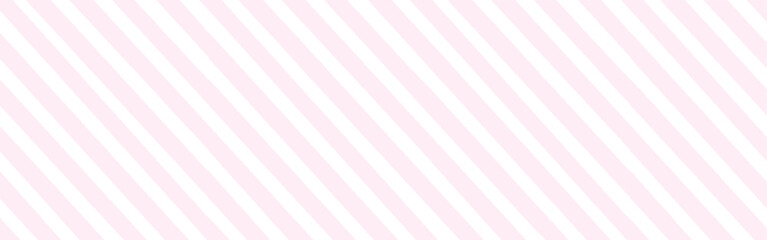 手描きのピンク色と白の斜めストライプの背景 - シンプルでおしゃれな横長バナー素材 - 16:5 