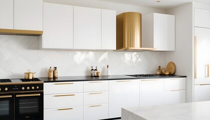 white and gold theme modern interior design