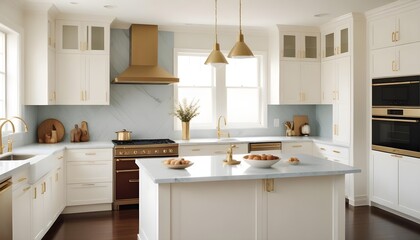 white and gold theme modern interior design