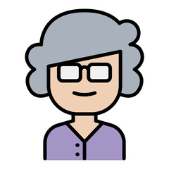 old woman icon