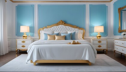white and gold theme modern interior design