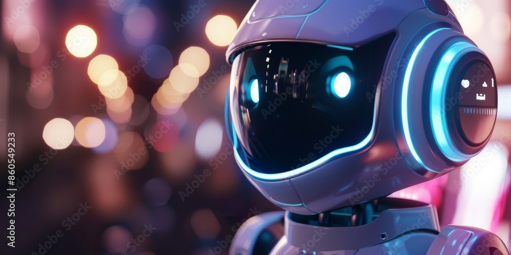 Aufkleber 3d render of ai chat bots and customer service systems clean and professional look