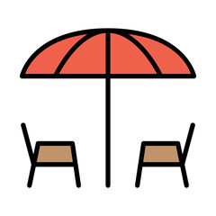 Outdoor cafe icon