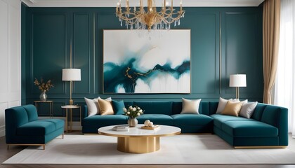 white and gold theme modern interior design