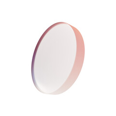 Tube transparent gradient glass 3d shape