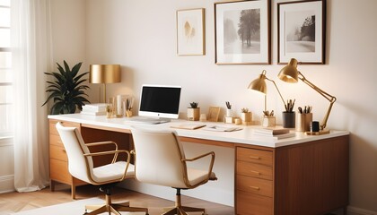 white and gold theme modern interior design