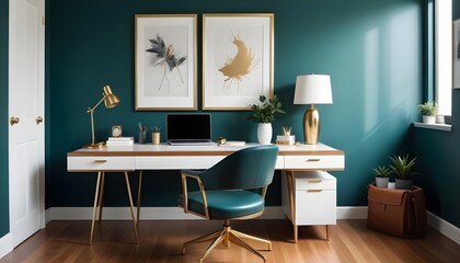 white and gold theme modern interior design