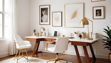 white and gold theme modern interior design