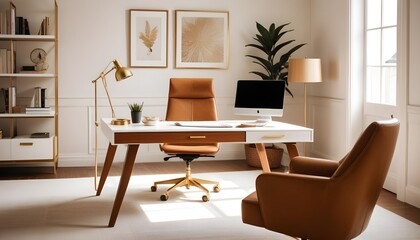 white and gold theme modern interior design