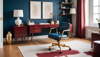 Fototapeta premium white and gold theme modern interior design