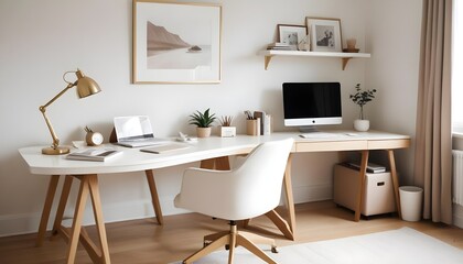 white and gold theme modern interior design