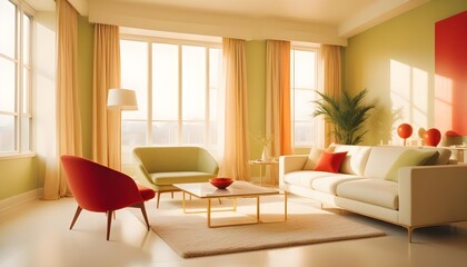 Fototapeta premium white and gold theme modern interior design