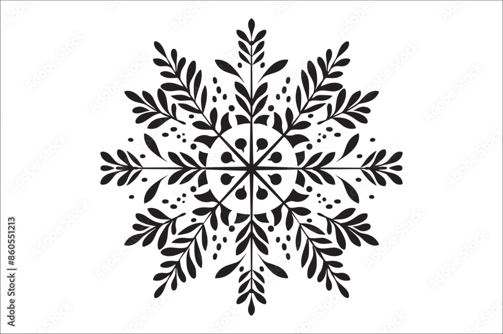 Poster snowflake silhouettes collection isolated on white background. flat snowflake icons, nice element fo