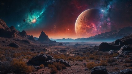 Galaxies and planets viewed from planet