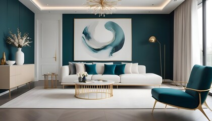 white and gold theme modern interior design