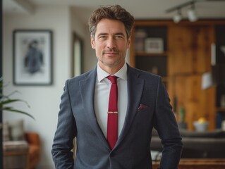Fototapeta premium Confident male lawyer portrait, expert in law ready to provide legal advice and representation