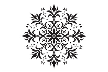 snowflake silhouettes collection isolated on white background. Flat snowflake icons, Nice element for Christmas banner.