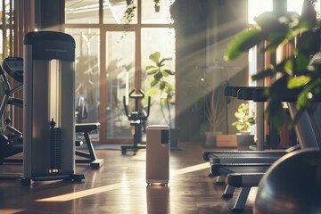 Modern Gym with Air Freshener Ensuring Pleasant Atmosphere for Exercise Sessions
