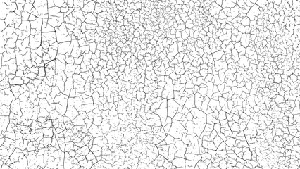 Black wall grunge texture. Dark сracked grainy texture on white background. Dust overlay textured. Grain noise particles. Weathered effect. Scratches pattern. Vector illustration, EPS 10.