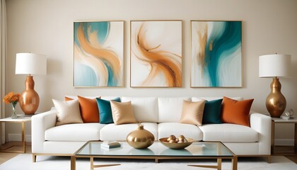 white and gold theme modern interior design