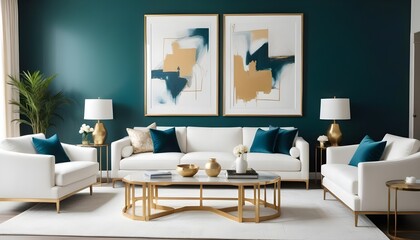 white and gold theme modern interior design