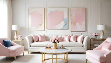 white and gold theme modern interior design