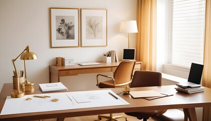 white and gold theme modern interior design