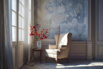 Armchair in a cozy modern interior