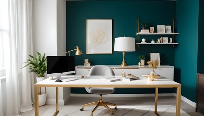 white and gold theme modern interior design