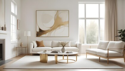 white and gold theme modern interior design