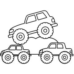 Modified car coloring pages