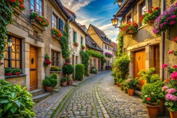 Obraz premium street in the town