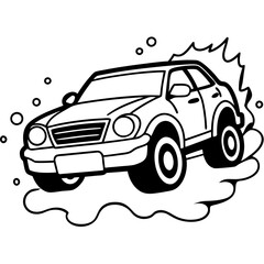 Modified car coloring pages