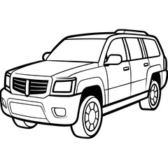 Modified car coloring pages