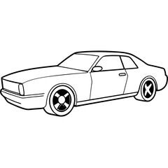 Fototapeta premium Modified car coloring pages