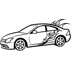 Obraz premium Modified car coloring pages
