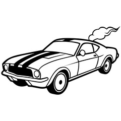 Naklejka premium Modified car coloring pages