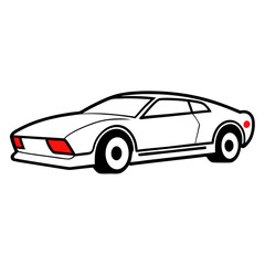 Naklejka premium Modified car coloring pages