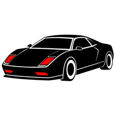 Naklejka premium Modified car coloring pages