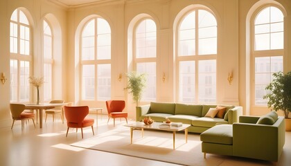 white and gold theme modern interior design