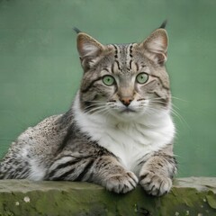 cat, simple background, AI Art
