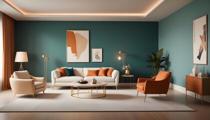 white and gold theme modern interior design