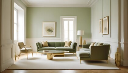 white and gold theme modern interior design