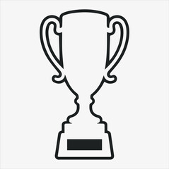 Championship Trophy Logo illustration on a White Background